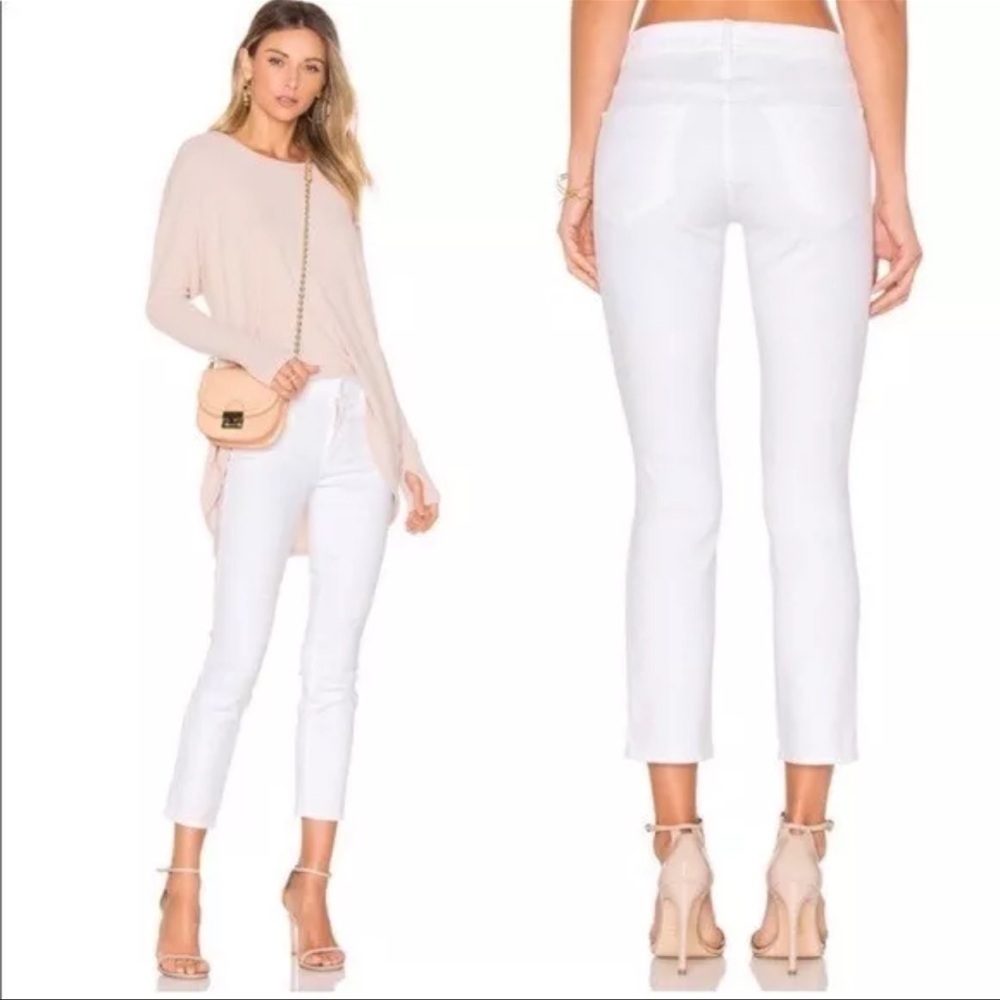 MOTHER The Looker Stayin' Alive High Waisted White Skinny Jeans size27